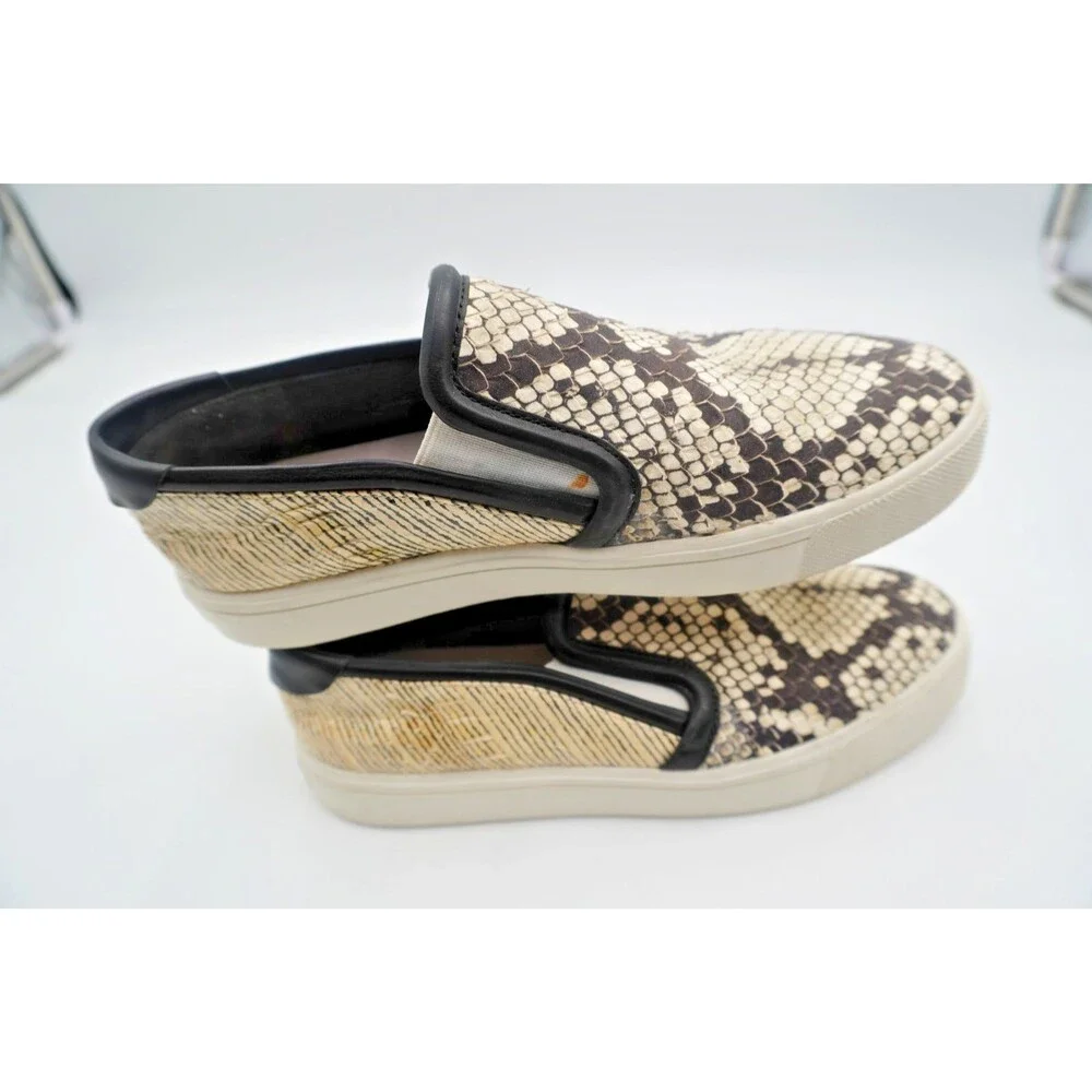 Vince  Women's Size 6.5 Blair Snakeskin Embossed Leather Slip-On ComfortSneakers
